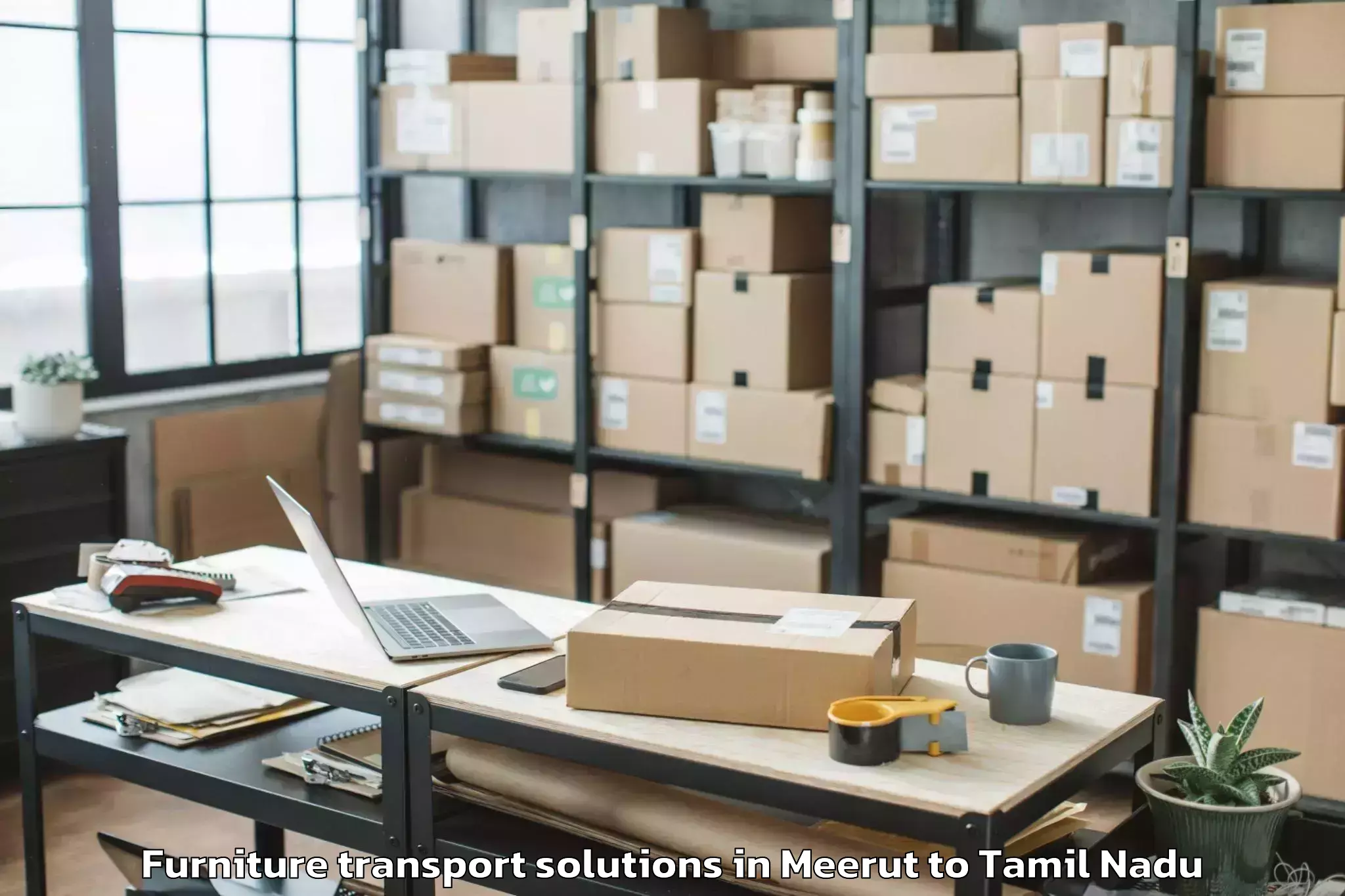 Trusted Meerut to Udumalpet Furniture Transport Solutions